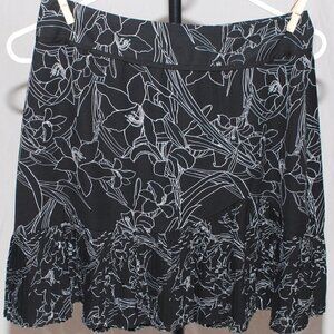 Meinsang Medium Skirt Womens Knee length EUC Built in slip Asymmetrical Floral